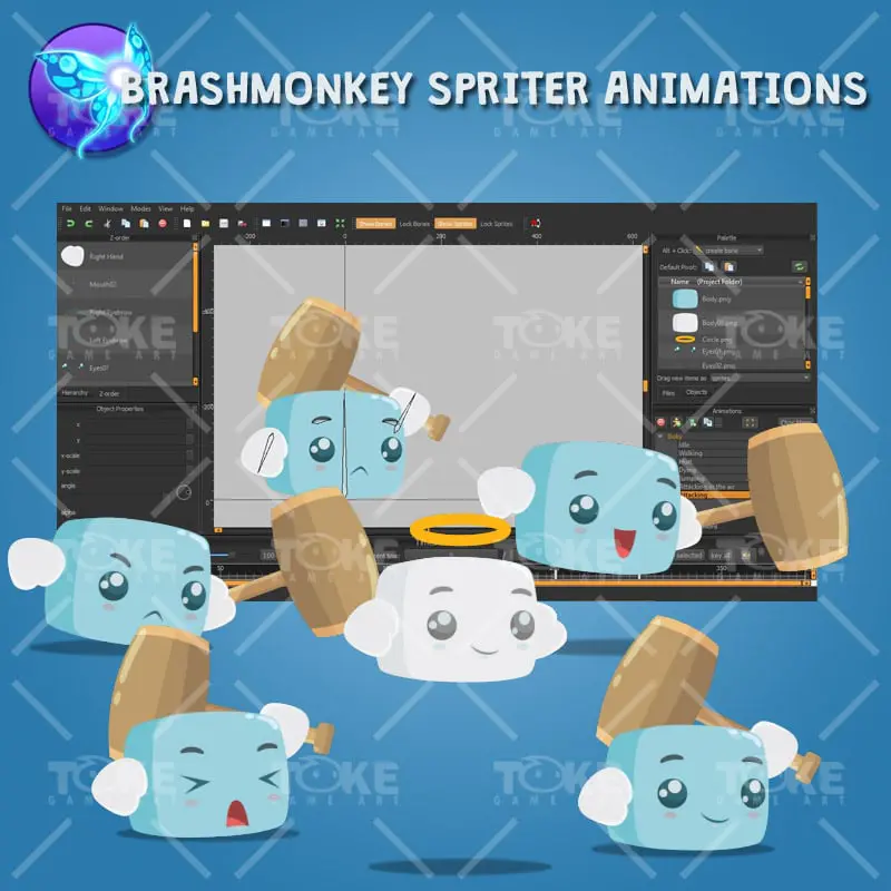 Boky The Cute Cube - Brashmonkey Spriter Animation