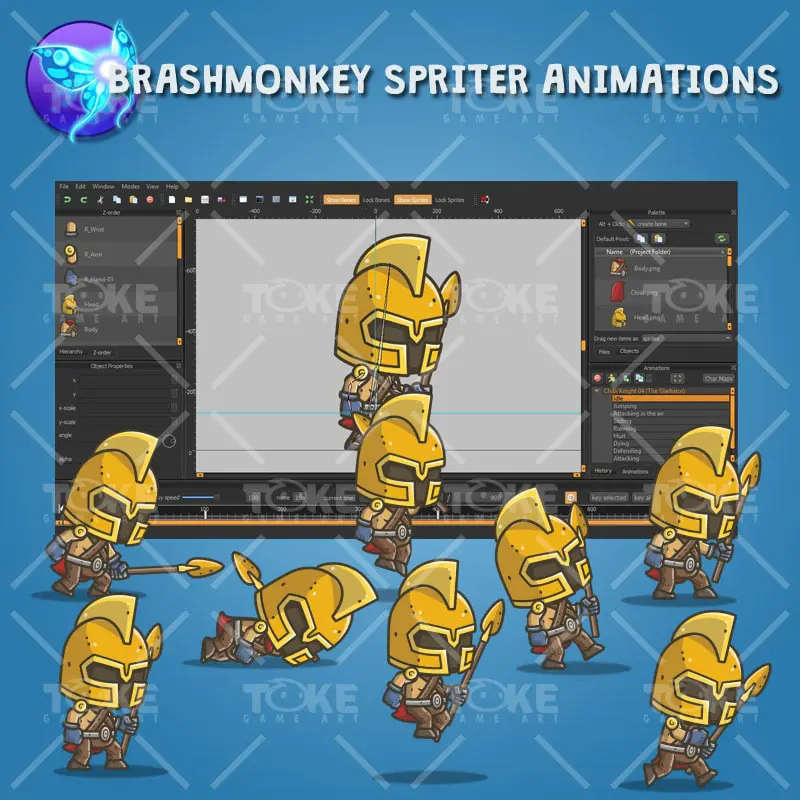Chibi Knight Gladiator - Brashmonkey Spriter Animation