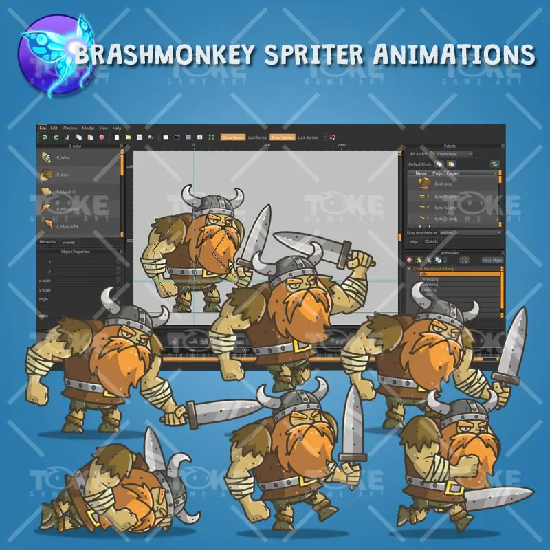 Chibi Muscular Viking - Brashmonkey Spriter Animation
