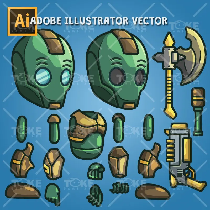 Evil Bot - Adobe Illustrator Vector Art Based
