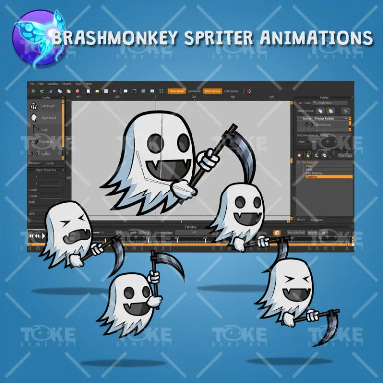 Ghost - 2D Character Sprite - Royalty Free Game Art