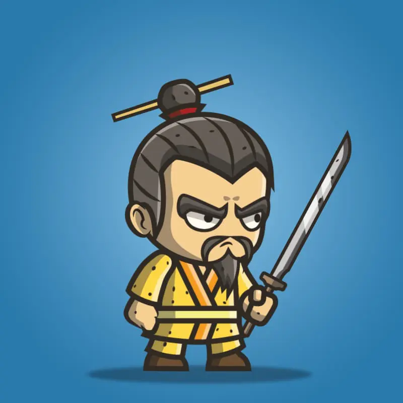 Micro Style Character Chinese King - 2D Character Sprite