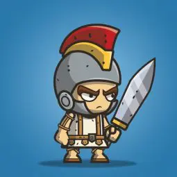 Micro Style Character Roman Knight - 2D Character Sprite