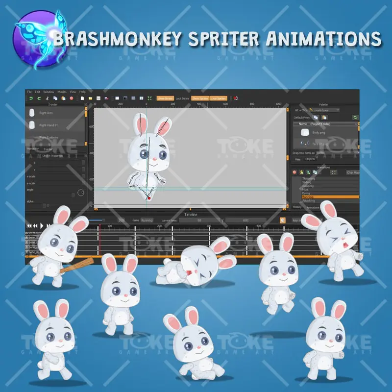 The Cute Rabbit Boy - Brashmonkey Spriter Animation Sprite