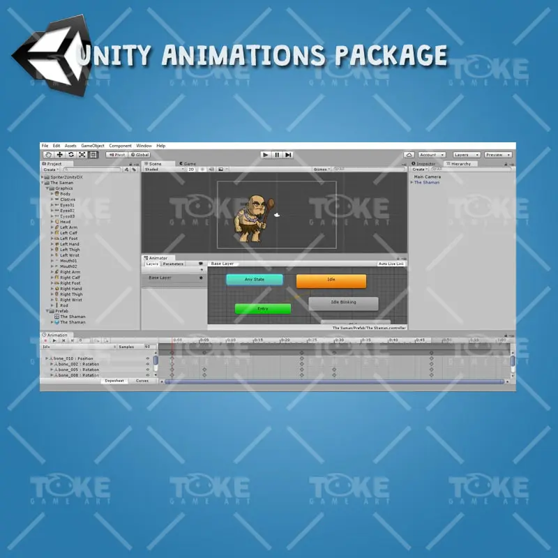 The Shaman - Unity Animation ready