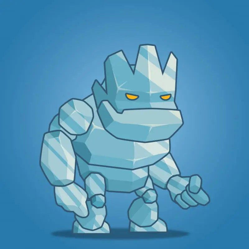Tiny Ice Monster – 2D Character Sprite