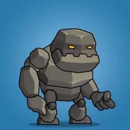 Tiny Rock Monster - 2D Character Sprite