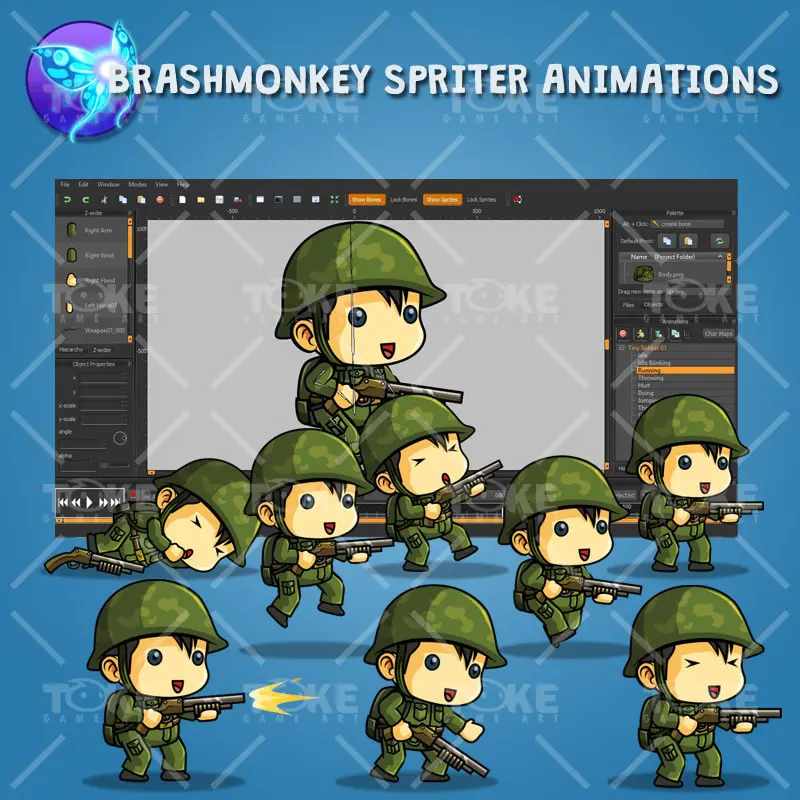 Tiny Chinese Soldier – Brashmonkey Spriter Animation