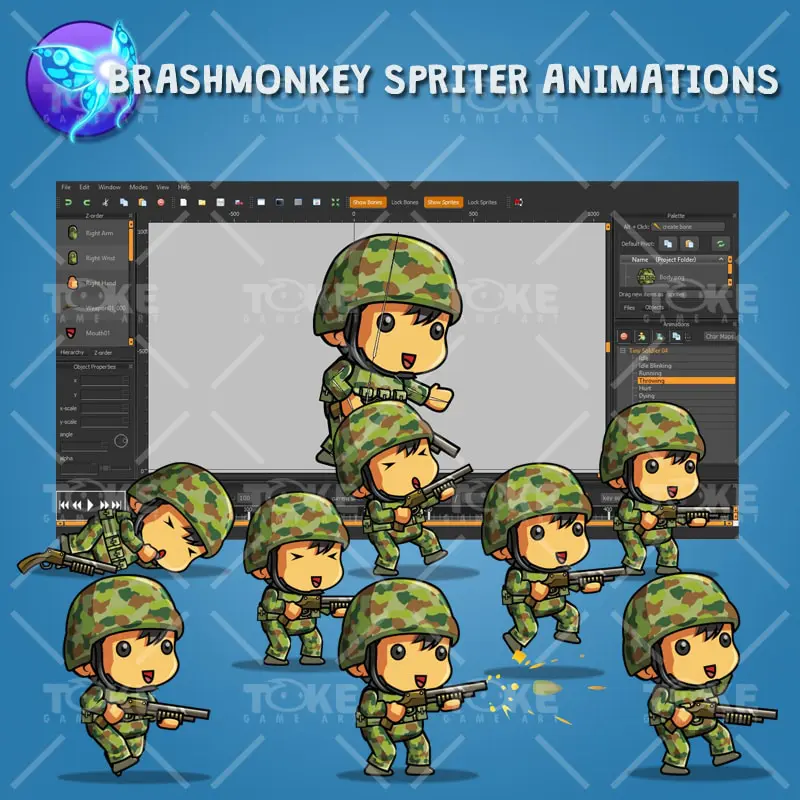Tiny Australian Soldier – Brashmonkey Spriter Animation