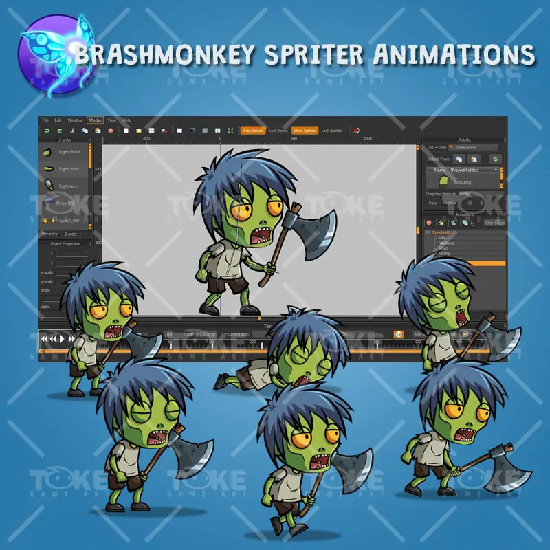 Anime Zombie - Brashmonkey Spriter Animation