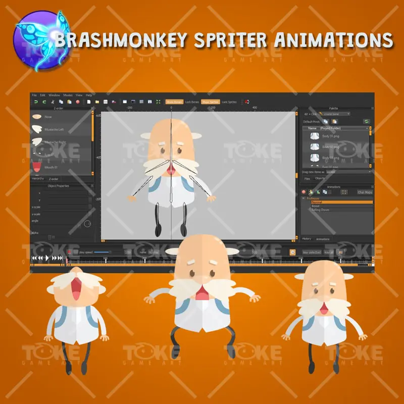 Jetpack Buddy – 2D Professor Game Character - Brashmonkey Spriter Animation
