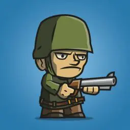 Tiny Army Sam - 2D Character Sprite