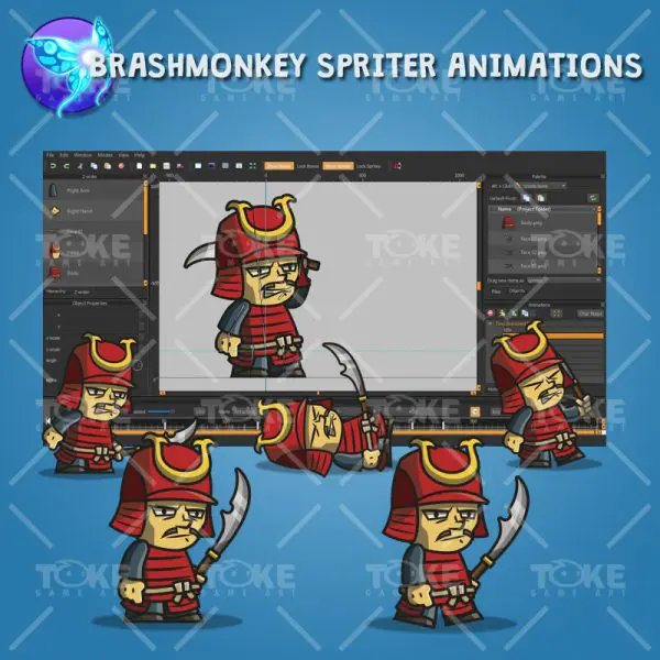 Tiny Armored Samurai - Brashmonkey Spriter Animation
