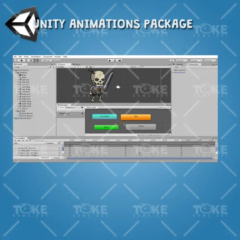 Skull Warrior - Unity Animation Ready