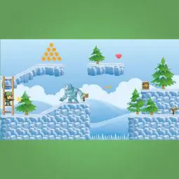 Snowy Game Tileset - 2D Game Platformer