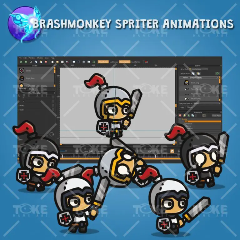 Tiny Character Sprite - Knight - Brashmonkey Spriter Animation