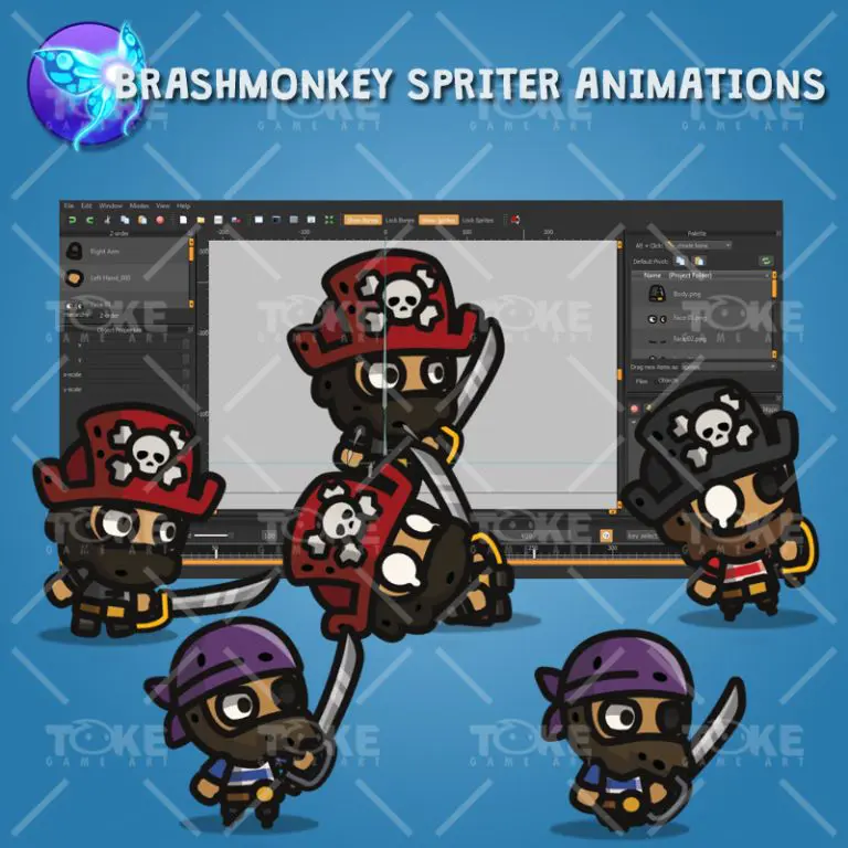 Tiny Character Style - Pirate - Brashmonkey Spriter Animation