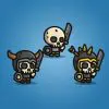 Tiny Style Character - Skull - 2D Character Sprite - Royalty Free Game Art