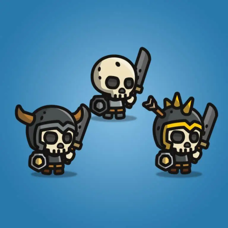 Tiny Style Character Skull - 2D Character Sprite