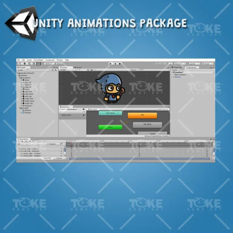 Tiny Style Character - Witcher - Unity Animation Ready