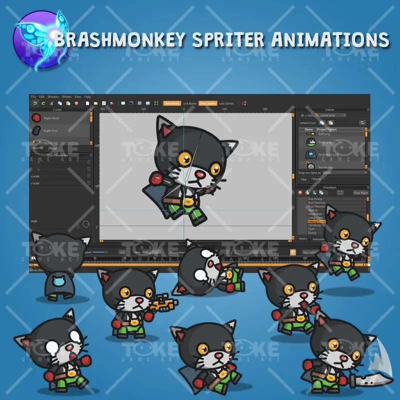Super Black Cat - Brashmonkey Spriter Animation