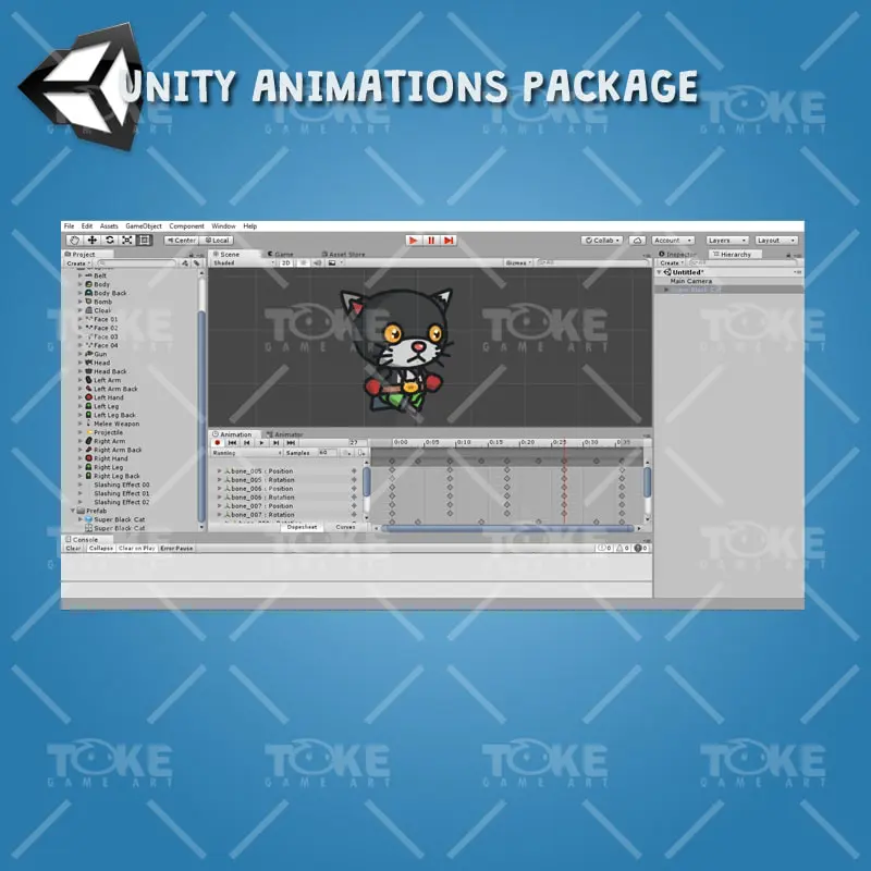 Super Black Cat - Unity Animation Ready