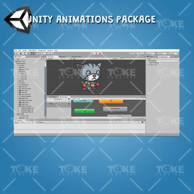 Super Cat - Unity Animation Ready