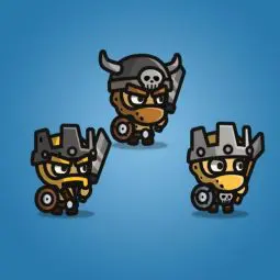 Tiny Style Character - Barbarian - 2D Character Sprite