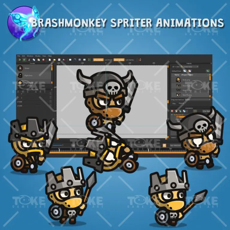 Tiny Style Character - Barbarian - Brashmonkey Spriter Animation