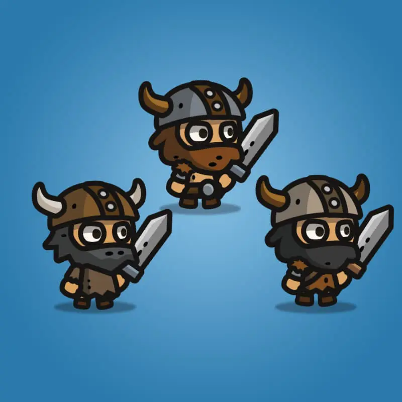Tiny Viking - Tiny Style Character - 2D Character Sprite