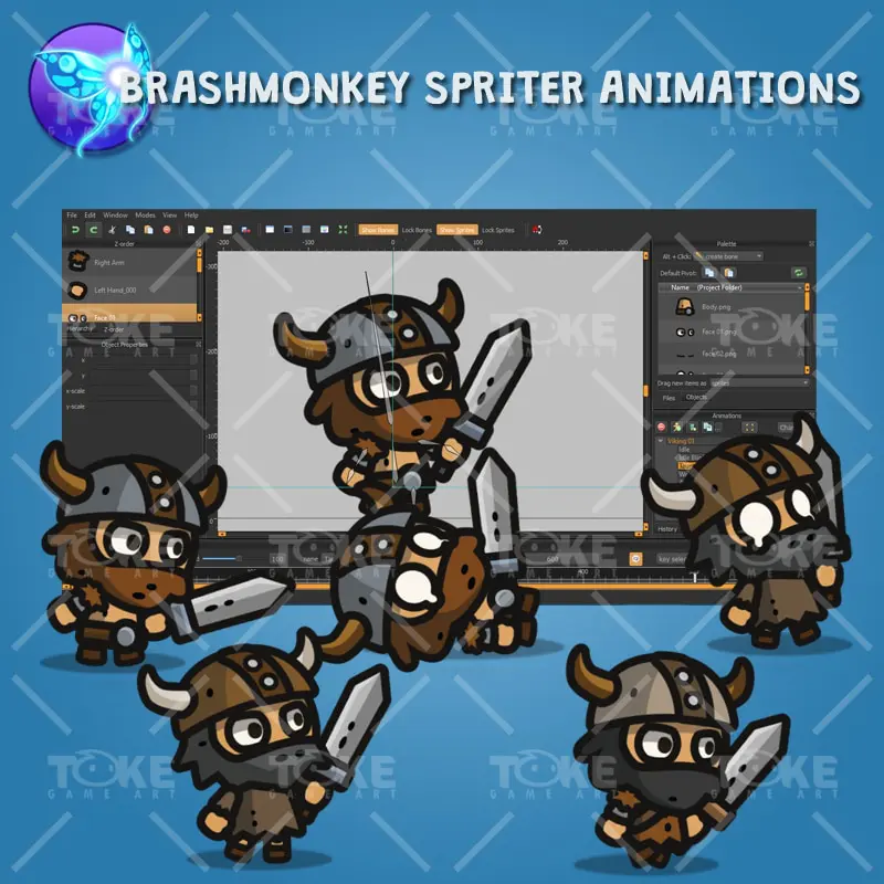 Tiny Viking - Tiny Style Character - Brashmonkey Spriter Animation