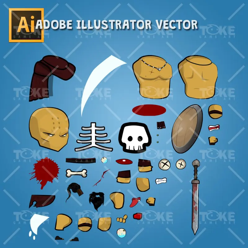 Barbarian - Adobe Illustrator Vector Art Based