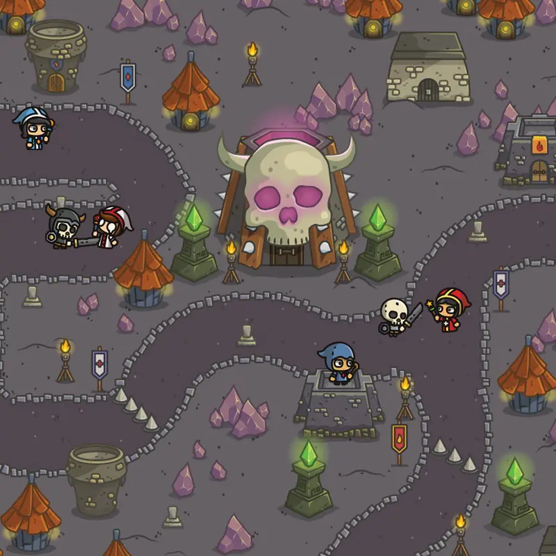 Dungeon Top-Down Game Platfromer - 2D Tower Defense Game