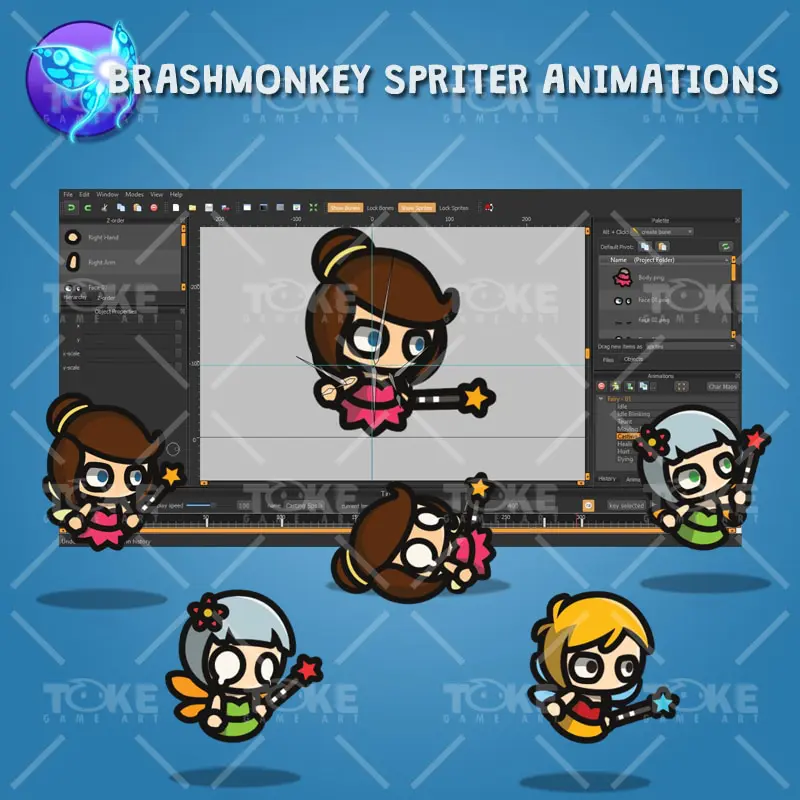 Fairy Tiny Style Character - Brashmonkey Spriter Animation