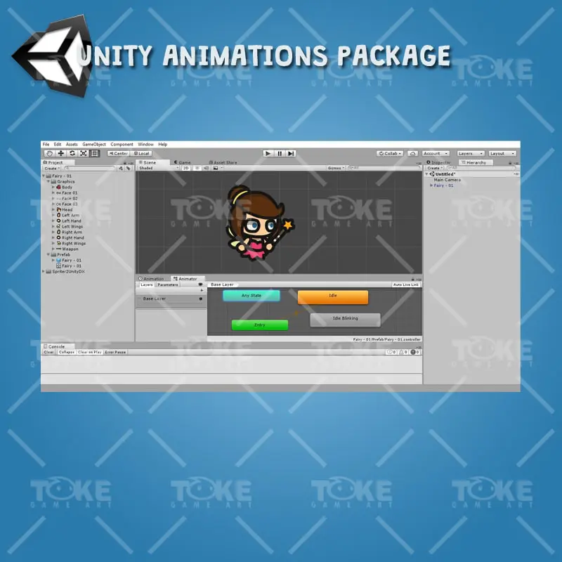 Fairy Tiny Style Character - Unity Animation Ready