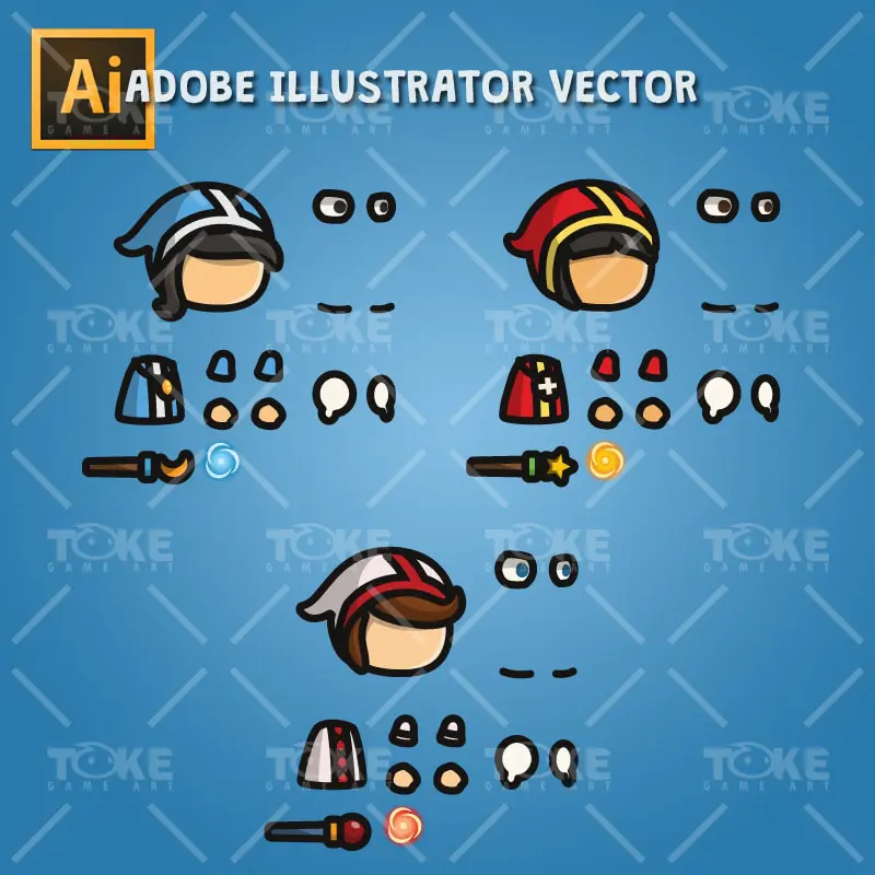 Priest - Tiny Style Character - Adobe Illsutrator Vector Art Based