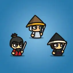 Samurai Tiny Character Style - 2D Character Sprite