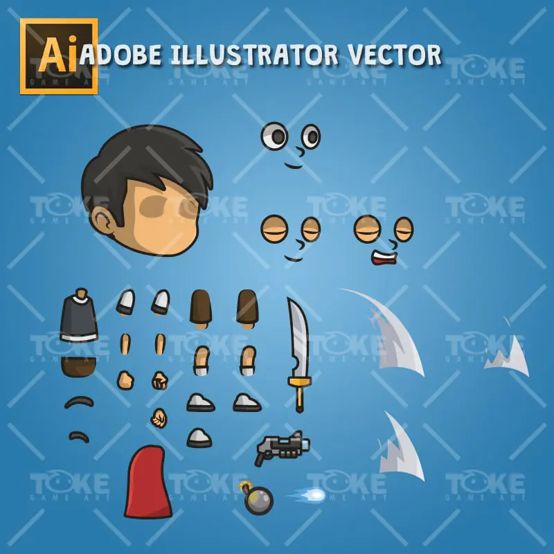 Super Boy - Adobe Illustrator Vector Art Based