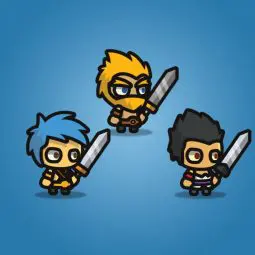 Warrior Tiny Style Character - 2D Character Sprite