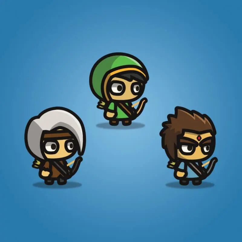 Archer Tiny Style Character - 2D Character Sprite