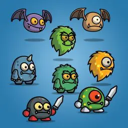 Cartoon Enemy Pack 01 - 2D Monster Character Pack