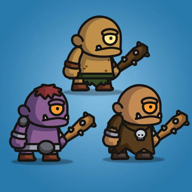 Cyclop Tiny Style Character - 2D Character Sprite