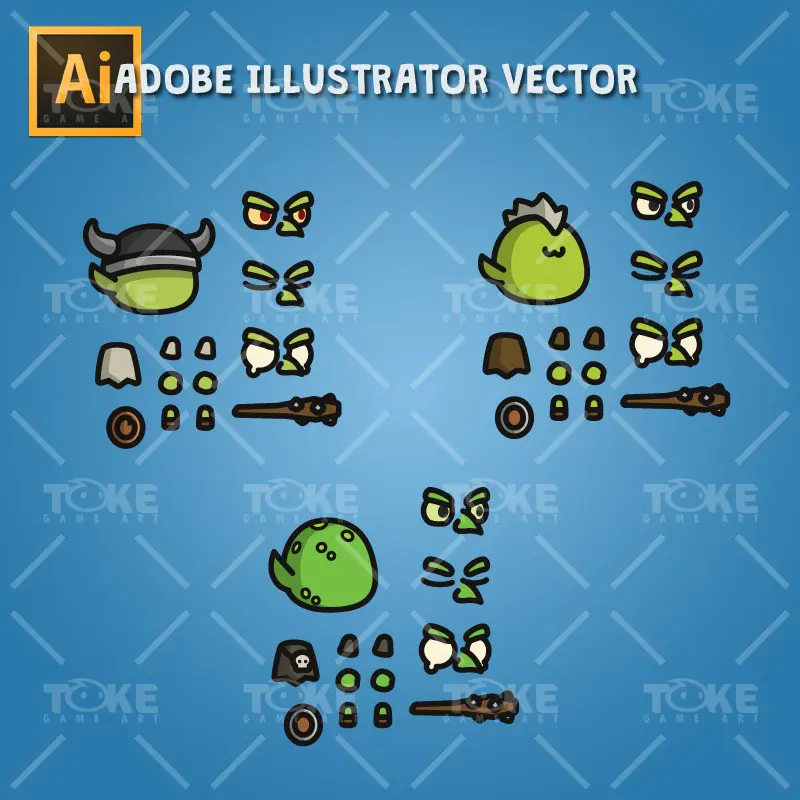 Goblin Tiny Style Character - Adobe Illustrator Vector Art Based