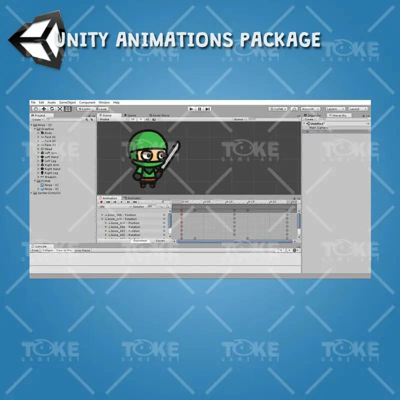 Ninja Tiny Style Character - Unity Animation Ready