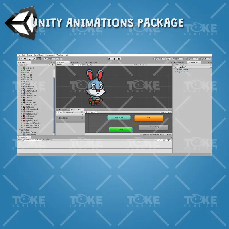 Super Bunny - Unity Animation Ready