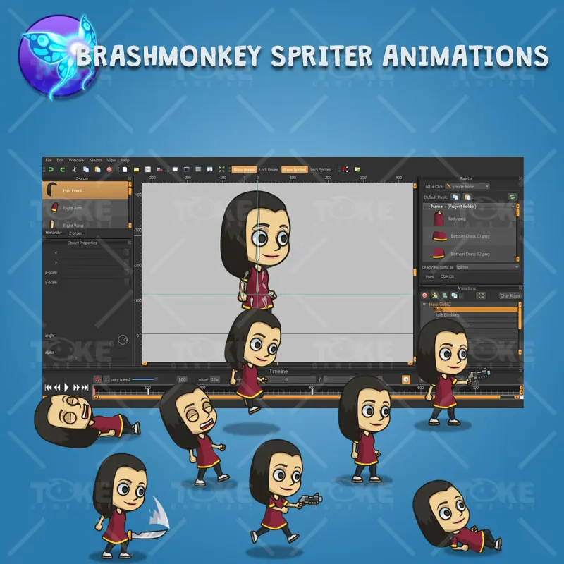 Hero Girl 02 - Brashmonkey Spriter Animation