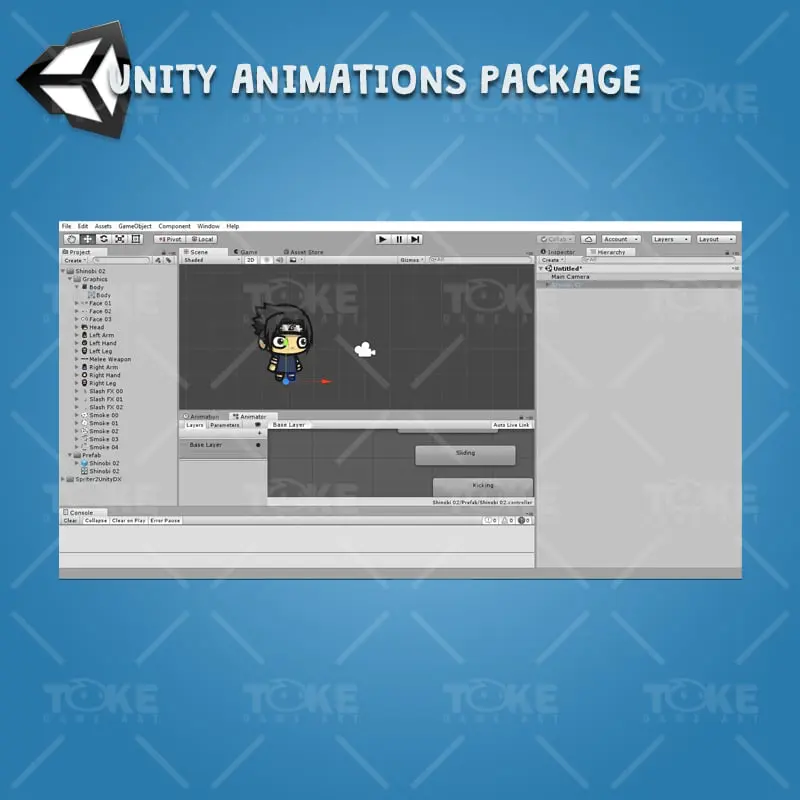 Shinobi 02 - (Uchiha Sasuke) - Unity Animation Ready