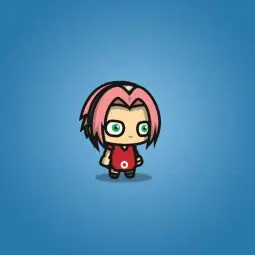 Pinky Hair Shinobi Girl