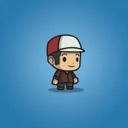 Boy with Hat - 2D Character Sprite