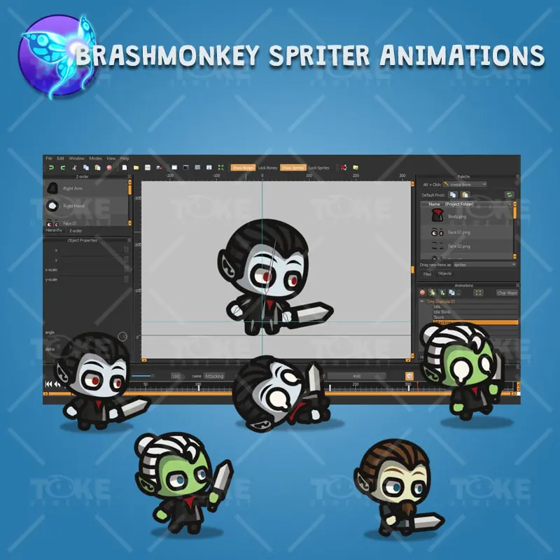 Dracula Tiny Style - Brashmonkey Spriter Animation